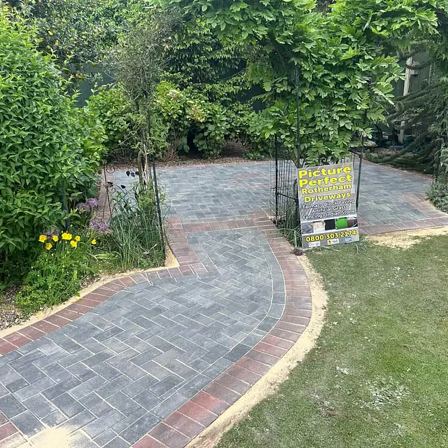 block paving path